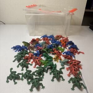 54 Frog PVC/ Plastic Toys lot Realistic Figures Science Toys COUNTING SORTING